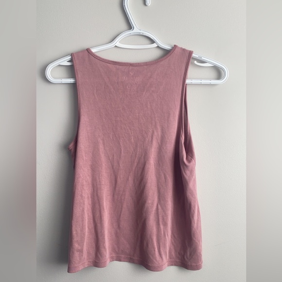 American Eagle Mauve Soft & Sexy Sueded Criss Cross Tank Top - Picture 2 of 3